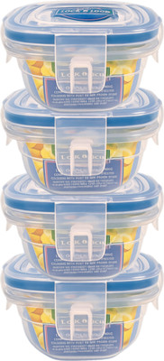 Nabhya Plastic Utility Container  - 125 ml(Pack of 4, Clear)