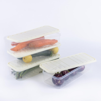 Raghunandan Plastic Fridge Container  - 1500 ml(Pack of 4, White)