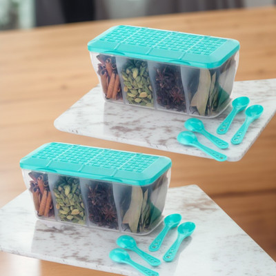 Metrolife Plastic Grocery Container  - 1800 ml(Pack of 2, Green)