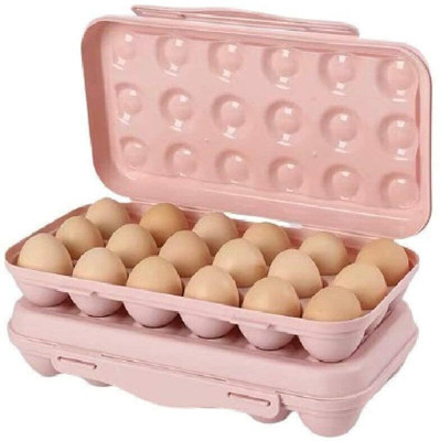 Takositio Plastic Egg Container  - 1.5 dozen(Pack of 2, Multicolor)