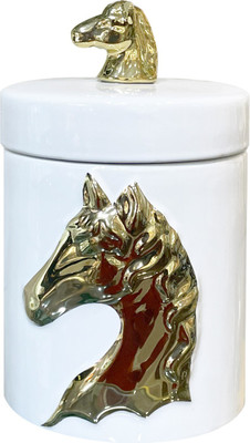 Lemon Tree Ceramic Tea Coffee & Sugar Container  - 1000 ml(White)