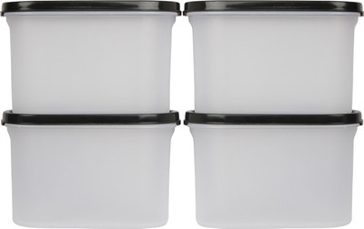 Cutting EDGE Polypropylene Grocery Container  - 1200 ml(Pack of 4, Black)