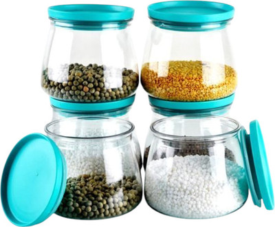 vee maa creation Plastic Utility Container  - 800 ml(Pack of 6, Transparent)