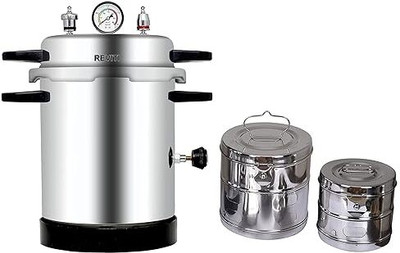 REVITI Stainless Steel Utility Container  - 13 L(Pack of 2, Silver)