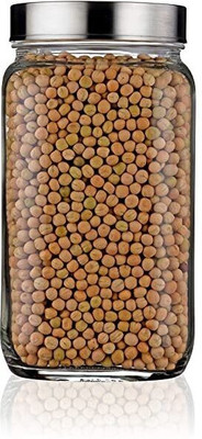CROCO JAR Glass Grocery Container  - 1.8 L(Black)
