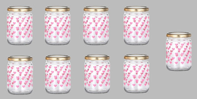 1st Time Glass Utility Container  - 500 ml(Pack of 9, Clear)