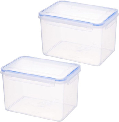 Nabhya Plastic Utility Container  - 3350 ml(Pack of 2, Clear)