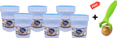Ishwar Plastic Grocery Container  - 300 ml(Pack of 6, Transparent)