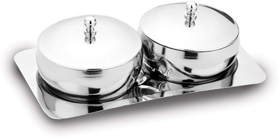 SAUBHAGYA Stainless Steel Grocery Container  - 500 ml(Silver)