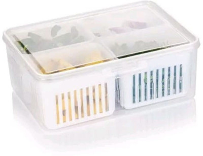 RD Traders Plastic Fridge Container  - 1100 ml(White)