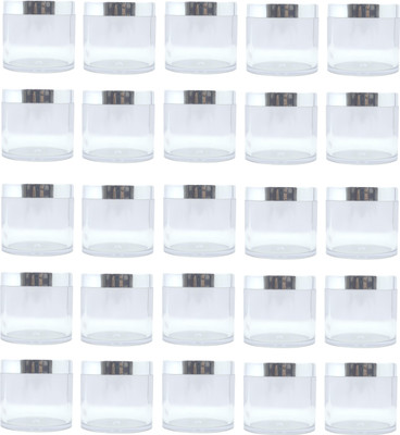 PrismaPac Plastic Utility Container  - 100 g(Pack of 25, Clear, Silver)