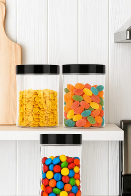 Eastern Trading Plastic Grocery Container  - 650 ml(Pack of 3, Transparent)