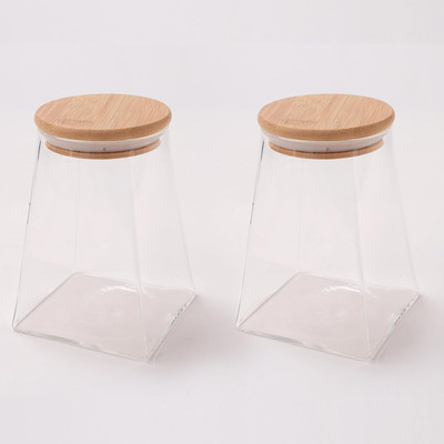 KUBER INDUSTRIES Glass Utility Container  - 750 ml(Pack of 2, Clear)