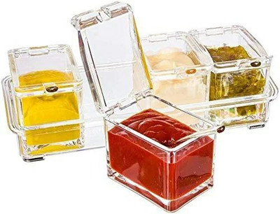 SIDDIVINAYAK CREATION Glass Utility Container  - 100 ml(Multicolor)
