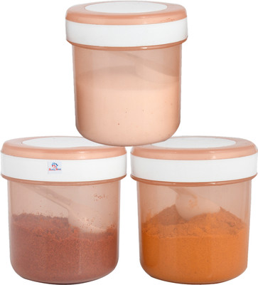 Heart Home Plastic Utility Container  - 1100 ml(Pack of 3, Brown)