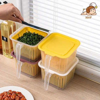 NILHARI Plastic Fridge Container  - 1000 ml(Pack of 2, Clear)
