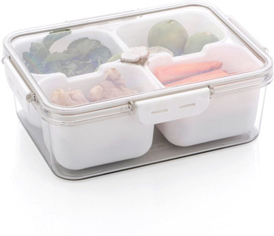 Finarya Plastic Fridge Container  - 1000 ml(White)