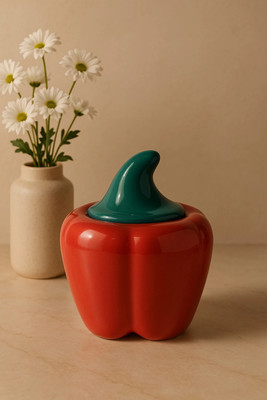 YUTORI Ceramic Pickle Jar  - 300 ml(Green, Red)