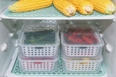 HOUSETOOL Plastic Fridge Container  - 2500 ml(Pack of 2, Clear)