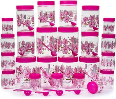 CONQUER Plastic Grocery Container  - 1200 ml, 650 ml, 350 ml, 250 ml(Pack of 24, Pink)