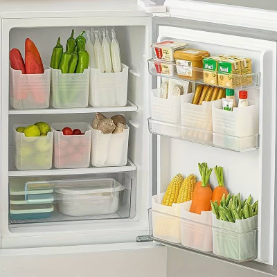 ADMONITION Plastic Fridge Container  - 1000 ml(Pack of 6, Clear)