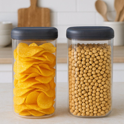 supermom Plastic Grocery Container  - 1500 ml(Pack of 2, Clear)