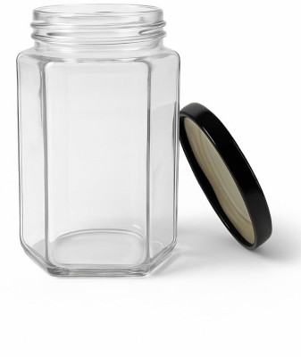 little bees Glass Grocery Container  - 1 kg(Transparent)