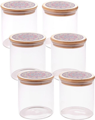 KUBER INDUSTRIES Glass Utility Container  - 300 ml(Pack of 6, Clear)