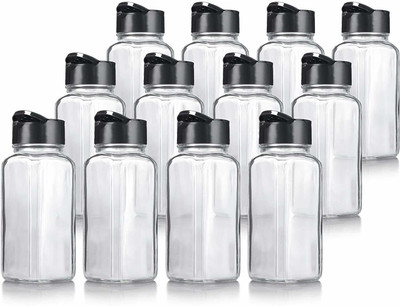 TINSUHG Glass Grocery Container  - 100 ml(Pack of 12, Clear)