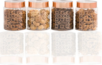 SCL Steelo Plastic Grocery Container  - 750 ml(Pack of 4, Clear)