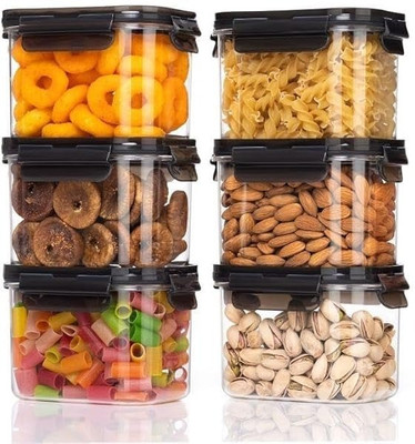 UNIXSHOP Plastic Grocery Container  - 700 ml(Pack of 6, Transparent)