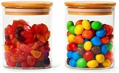 cinshu international Glass Grocery Container  - 250 ml(Pack of 2, Clear)