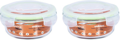 Jaypee Plus Glass Utility Container  - 1240 ml(Pack of 2, Clear)