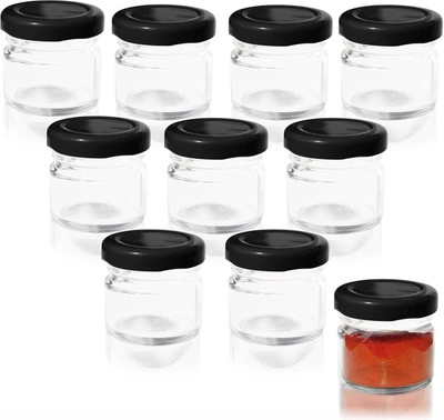 Pure Source India Glass Utility Container  - 20 g(Pack of 10, Clear)
