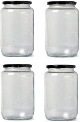 1st Time Glass Utility Container  - 1000 ml(Pack of 4, Clear)