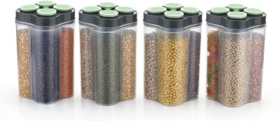 Finner Plastic Grocery Container  - 2500 ml(Pack of 4, Green)