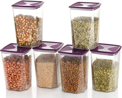 Raghuandan Plastic Utility Container  - 1100 ml(Pack of 6, Purple)