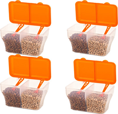 Somnath India Plastic Grocery Container  - 2000 ml(Pack of 4, Orange)
