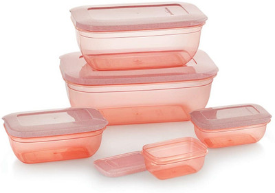 NRK Plastic Fridge Container  - 6 L(Pack of 5, Pink)