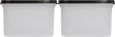 Flipkart SmartBuy Plastic Grocery Container  - 1200 ml(Pack of 2, Black)