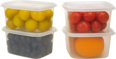 NIRAENTERPRISE Plastic Fridge Container  - 2 L(Pack of 4, Transparent)