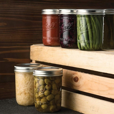 Star Work Glass Grocery Container  - 400 ml(Pack of 4, Clear)