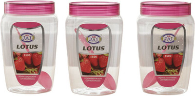 Jaipet Plastic Grocery Container  - 4500 ml(Pack of 3, Pink)