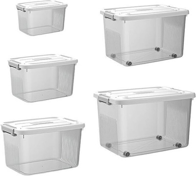 MT BROTHERS Plastic Utility Container  - 50 kg(Pack of 5, Clear)