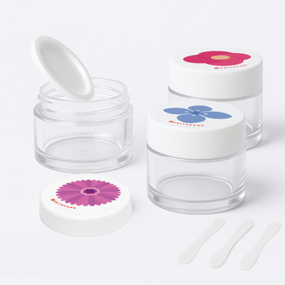 GRITSPARK Plastic Utility Container  - 15 g(Pack of 3, Transparent, White)