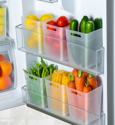 2Mech Plastic Fridge Container  - 1000 ml(Pack of 6, White)