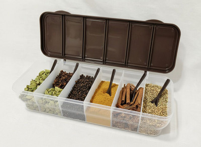 Blarefashion Plastic Grocery Container  - 600 ml(Brown)