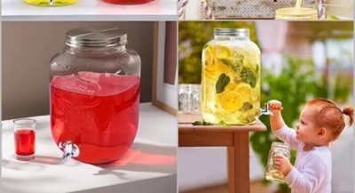 Sarsawal Glass Pickle Jar  - 4000 ml(Clear)
