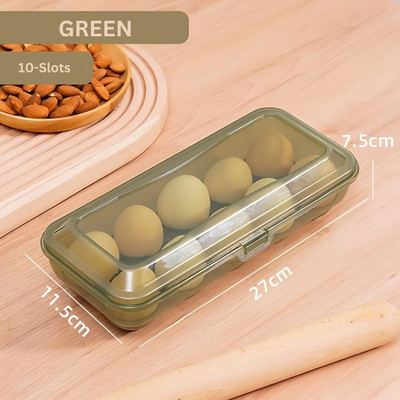 Star Work Plastic Egg Container  - 1 dozen(Green)
