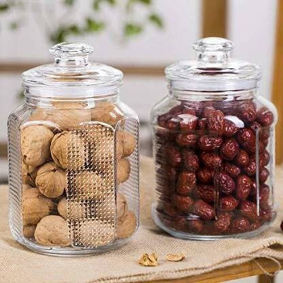 HISTOWX Glass Grocery Container  - 2000 ml(Clear)